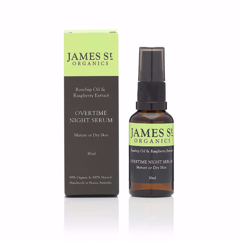 Overtime Night Serum - Rosehip Oil & Raspberry Extract - organic-skin-care-Australia